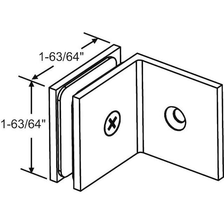 Strybuc Brass Shower Glass Clamp 22-263BNK